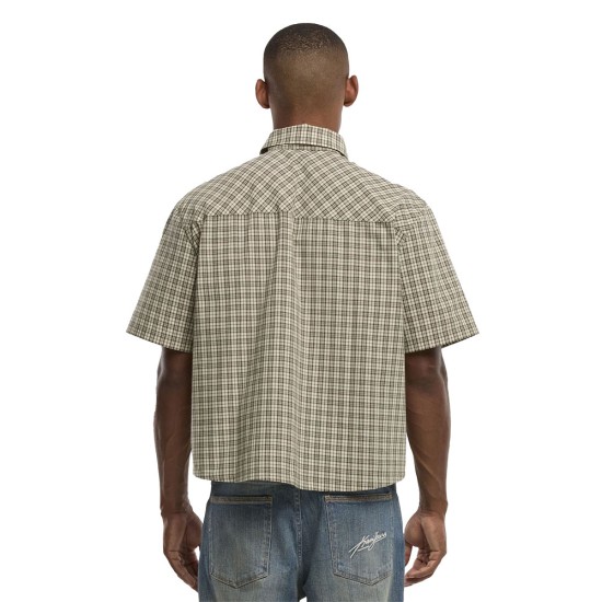 Karl Kani Signature Check Boxy Shirt Λαδί